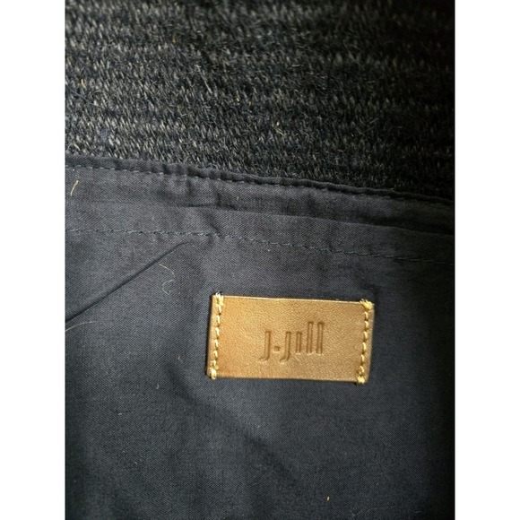 J.Jill Dark Blue Tasseled Jute Tote Bag EUC - Picture 3 of 5